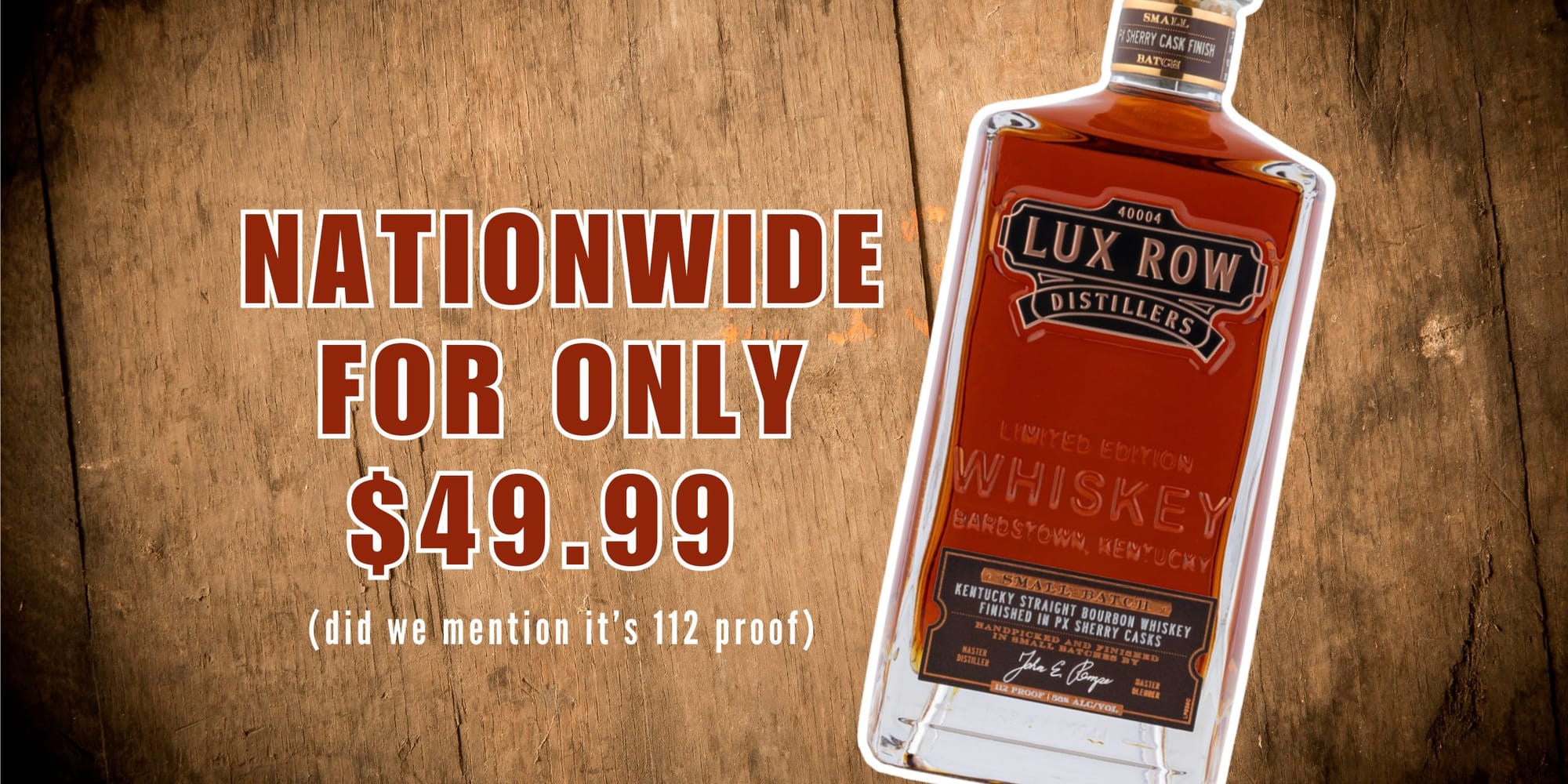 Lux Row's PX Sherry Cask Bourbon: Nationwide Release at 112 Proof